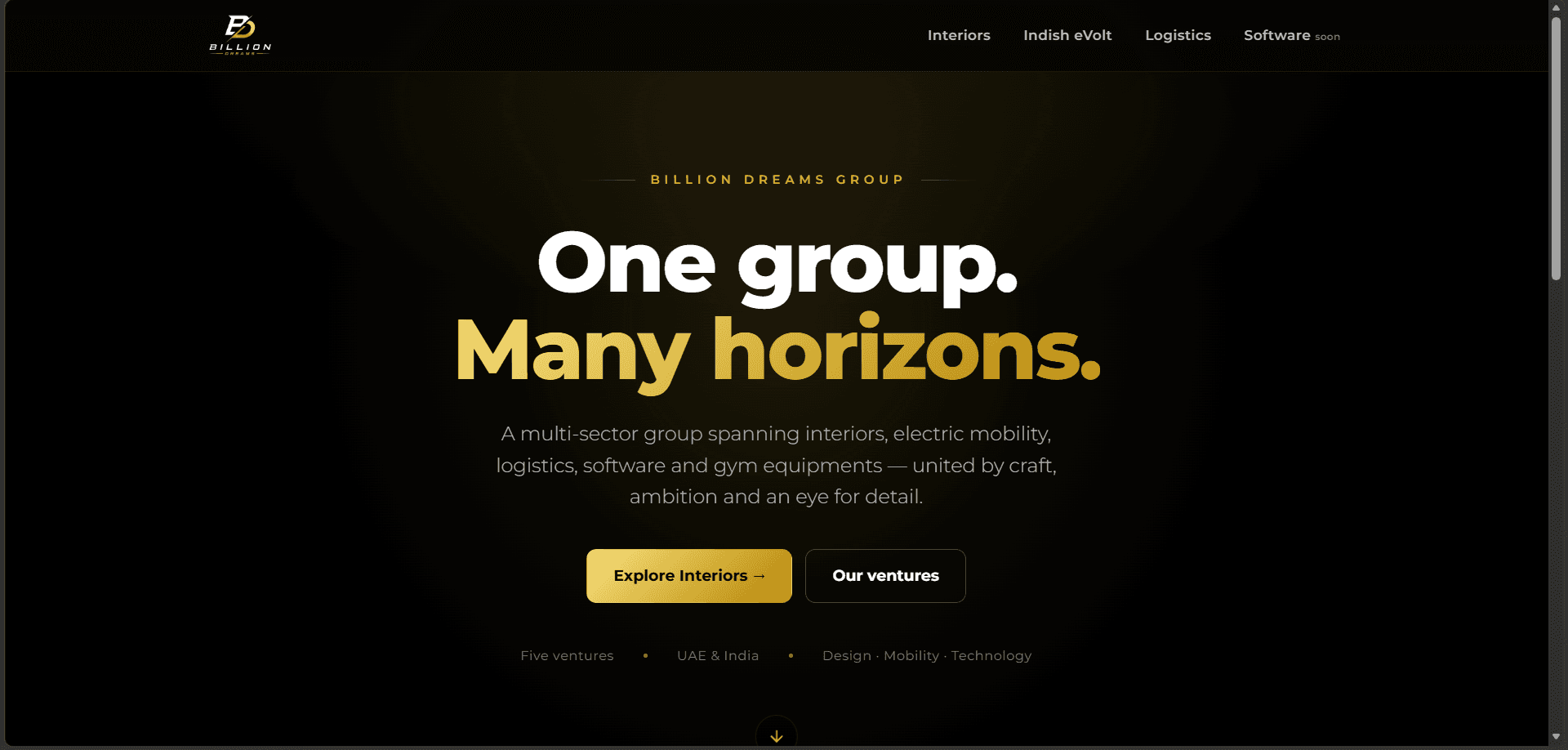 Billion Dreams Group — Business website