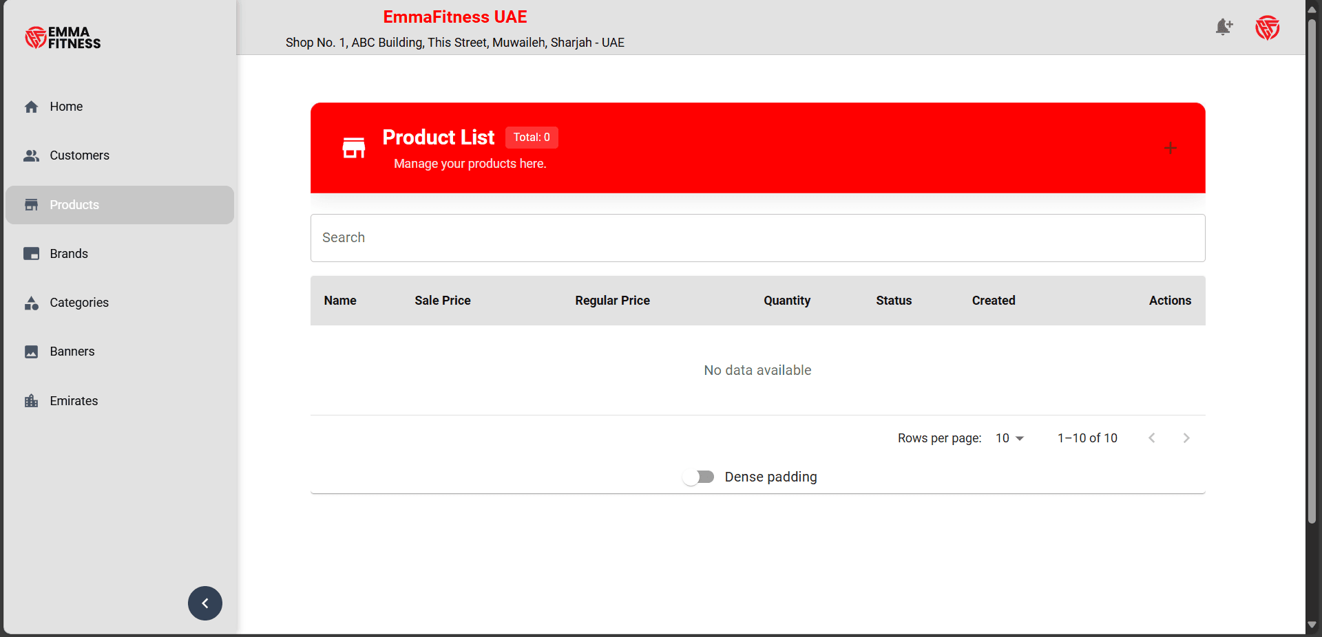 Emma Fitness UAE interface, view 3