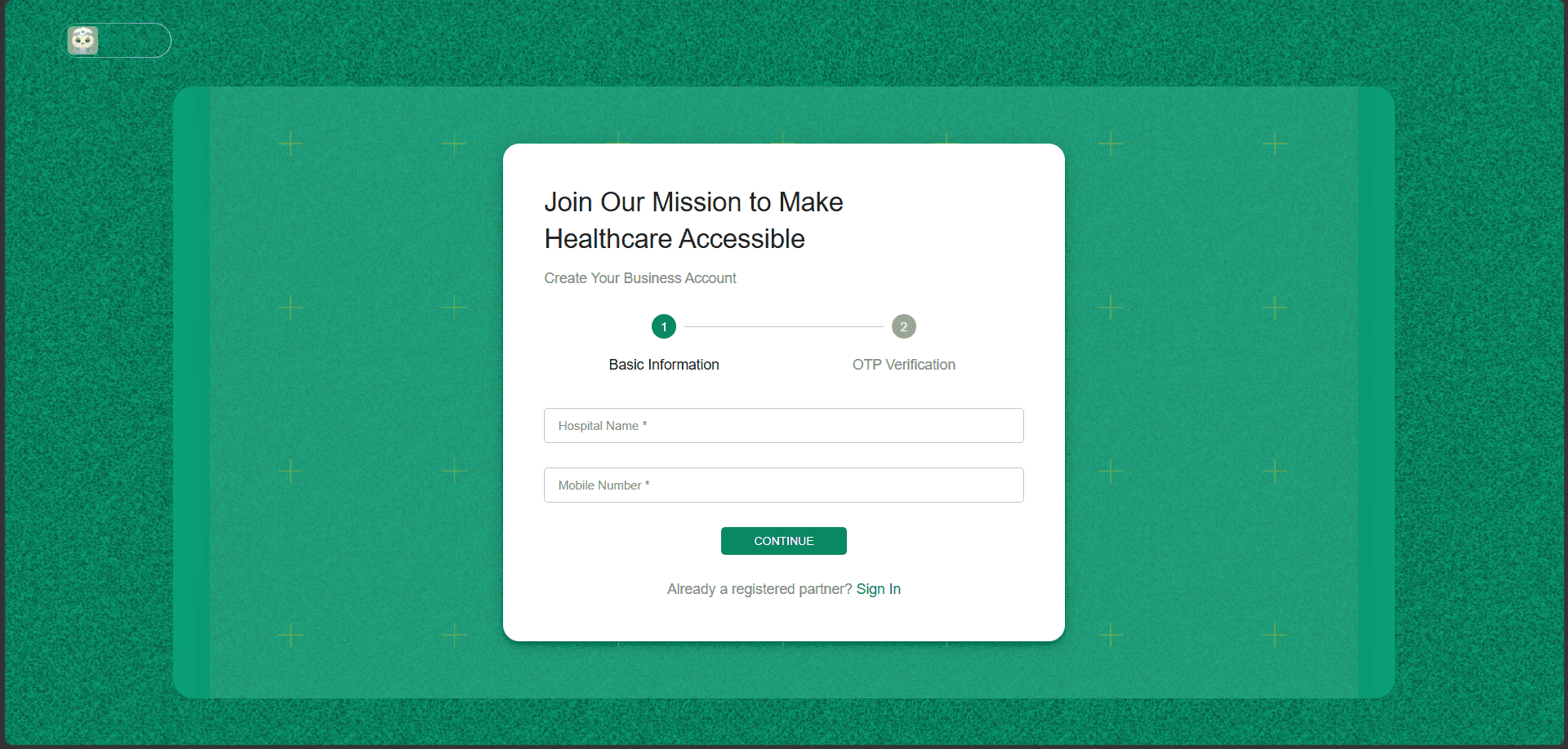 MELP Healthcare Platform interface, view 3